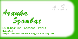 aranka szombat business card